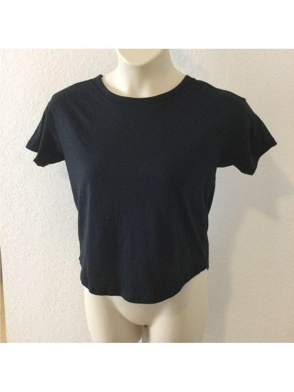 Fit Collective Black short sleeve work out top with rear tie Woman S